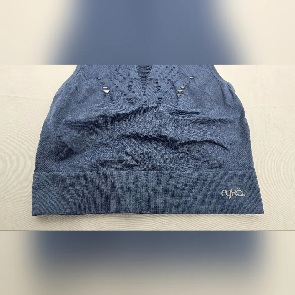 Ryka Women’s Wireless Padded Racerback Sports Bra Athletic Wear Large Blue - Picture 3 of 9